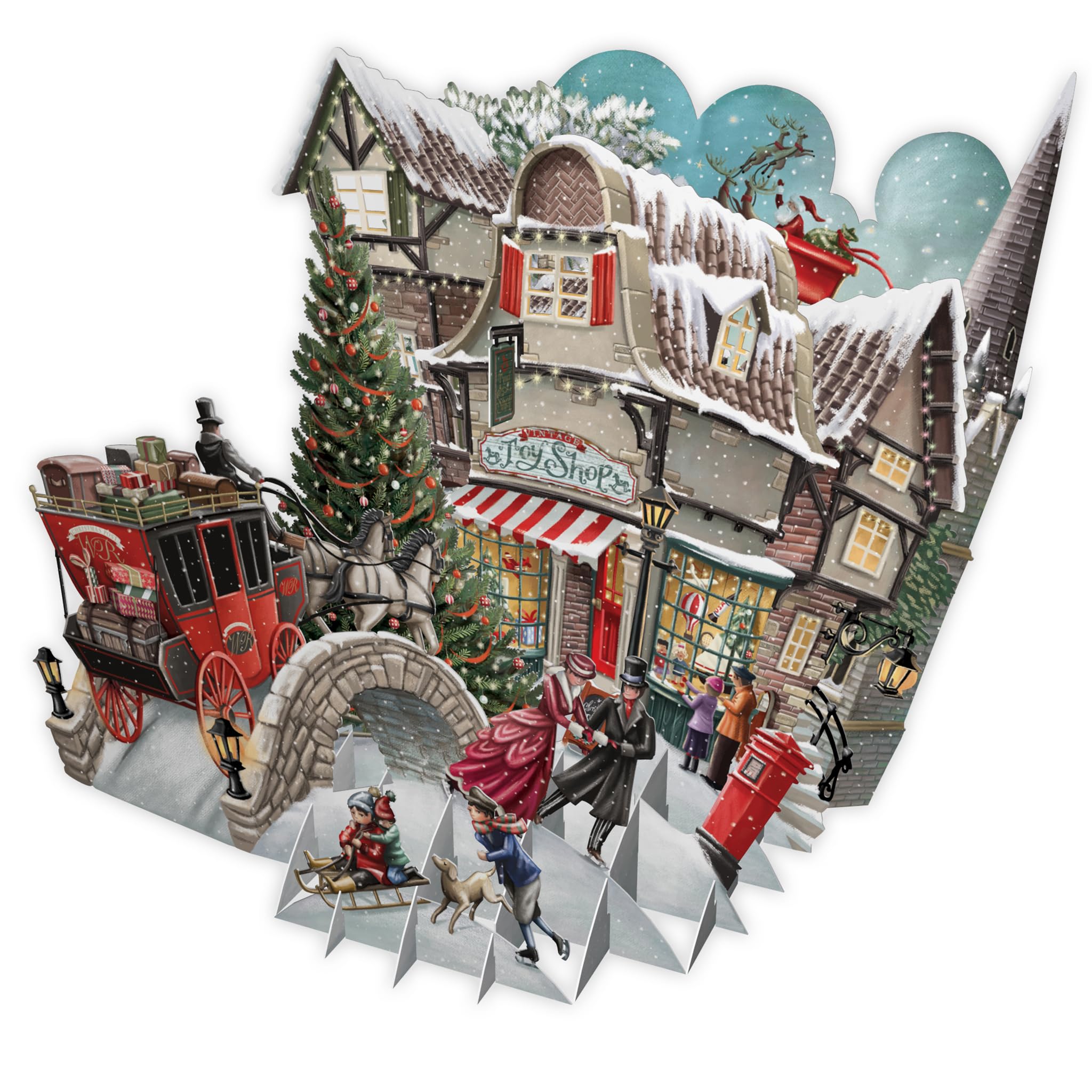 What the Dickens! - Top of the World Christmas Card - 3D Pop Up Card