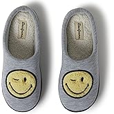 Dearfoams Unisex Adult Smile Icon Retro Preppy Slippers