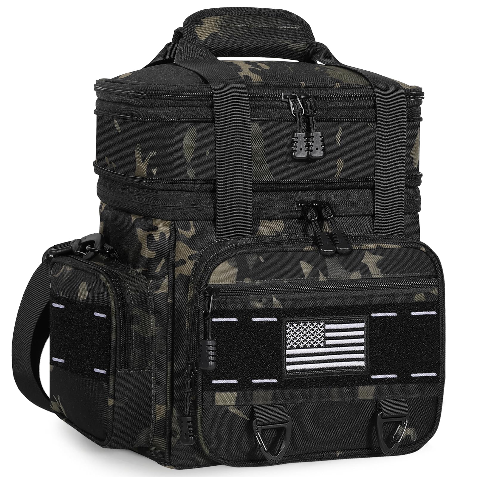 Photo 1 of Expandable Tactical Lunch Box, XLarge Insulated Lunch Cooler Bag Heavy Duty Leakproof Lunch Pail for Men Adults Work Office Outdoor Picnic Trips,25L,Black-Camo