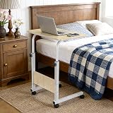 simpahome Height Adjustable Mobile Table Birch with Castors view 7