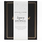 DUNCAN & STONE PAPER CO. Grandparents Legacy Journal - Legacy Book For Parents & Grandparents - Keepsake Grandparents Book - Gifts For Grandparents (Charcoal, 85 Pages)