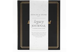 DUNCAN & STONE PAPER CO. Grandparents Legacy Journal - Legacy Book For Parents & Grandparents - Keepsake Grandparents Book - Gifts For Grandparents (Charcoal, 85 Pages)