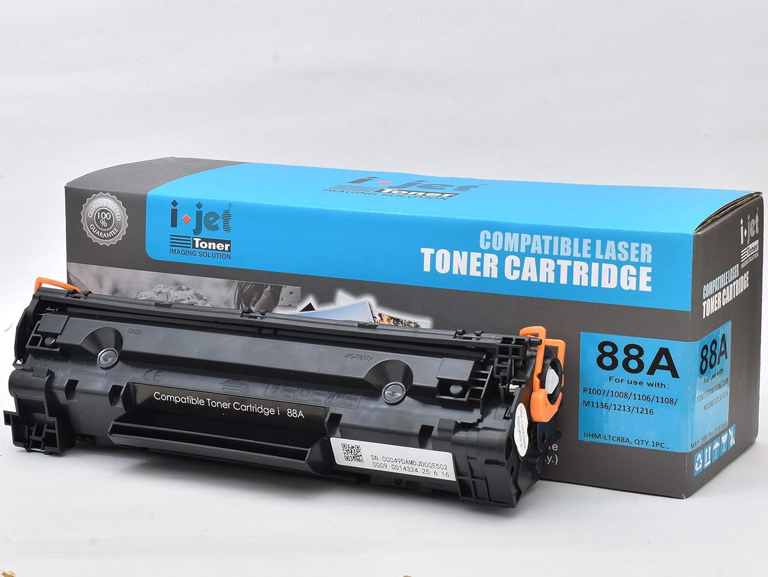 i.jet 88A CC388A Toner Cartridge Black Compatible with HP Printer 1500