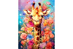 ZYTHRON Diamond Painting Kits DIY 5D Diamond Painting for Adults Giraffe Diamond Art Kits Paint with Round Diamond Full Drill gem Art Arts Painting Kits for Home Wall Decor Gifts 12x16in