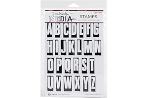 Ranger Dina Wakley Media DINA WAKLEY Cling ST BLK, Block Alphas