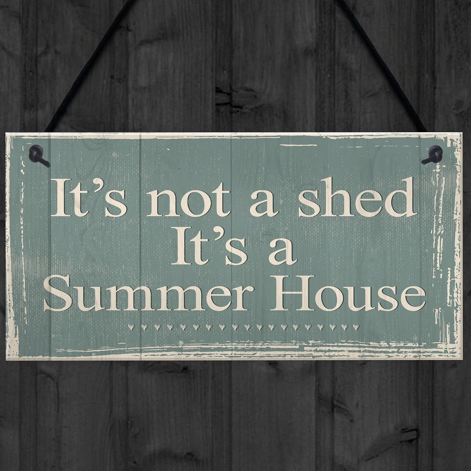 Red Ocean It's Not A Shed, It's A Summer House Novelty Chic Plaque Hanging Garden Shed Sign Birthday Friendship Gift - Image 5