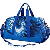 Choco Mocha Kids Duffle Bag Boys - Tie Dye Weekender Overnight Bags for Travel Gym Sleepover Bag Boy Age 9-12 6-8 Blue