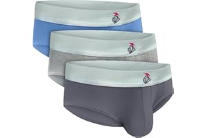 RM REAL MEN Real Men Nylon & Modal Briefs for Men – ABCD Pouch – 1, 3 & 6 Packs – Brushed Nylon & Rhino Fit – XS to 5XL