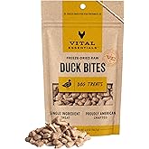 Vital Essentials Freeze-Dried Raw Dog Treats, Duck Bites Treats, 2 oz