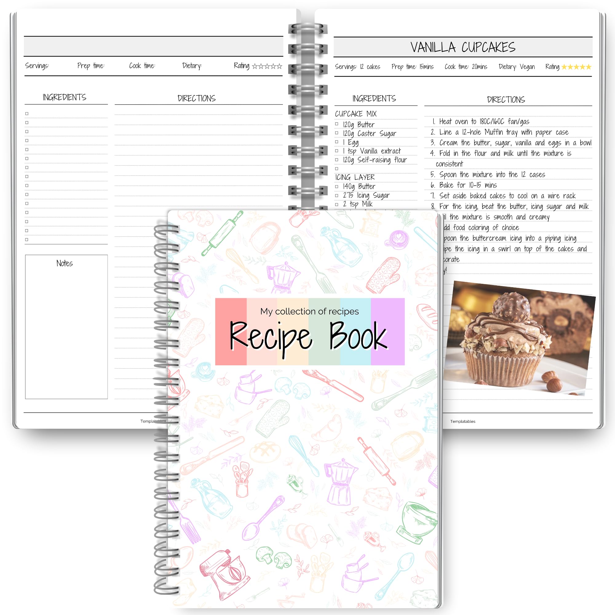 Recipe Notebook & Family Cookbook: Blank Recipe Book to Create and Organize Your Own Personalized Recipe Collection | A4 Mono