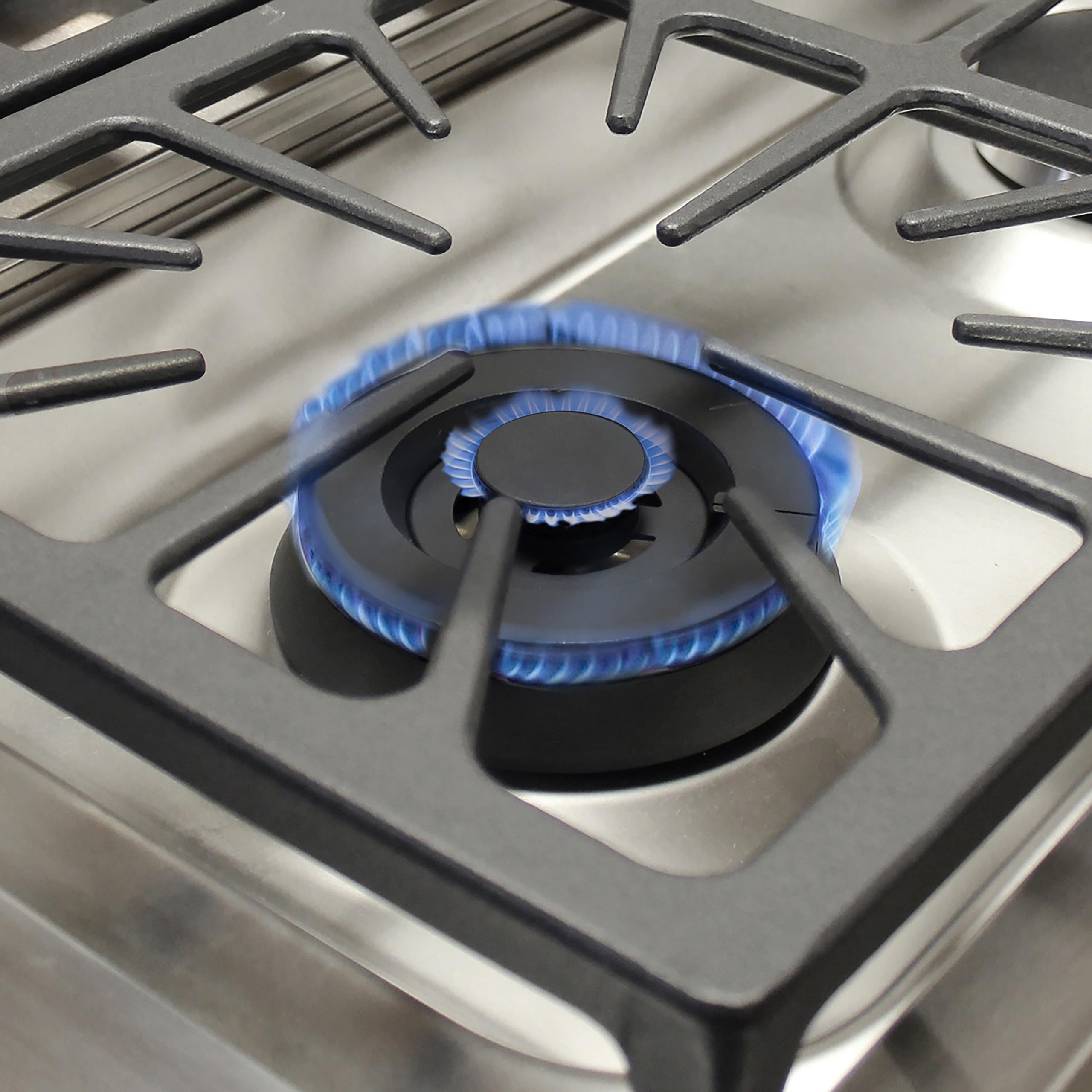 DUURA Elite DE300GRTSS Gas Range with 4 Burner Cooktop Freestanding 30-Inch with Porcelain Convection Oven and Broil Function, Continuous Grates with Stainless Steel Construction, Metallic