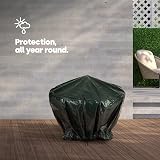 LIVIVO Heavy Duty Round Fire Pit Cover – Waterproof & UV-Resistant Green view 2