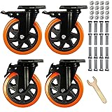 6 Inch Caster Wheels, Heavy Duty Casters Load 2800