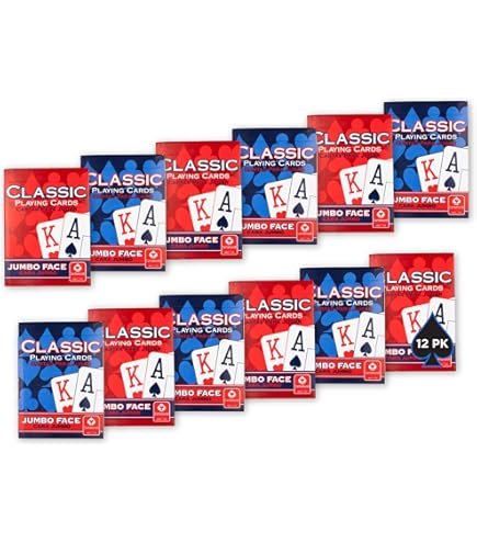 新品未開封 Bicycle Jumbo Index 6個セット Amazon.com: Bicycle Jumbo Index Playing Cards, 12 Pack Bulk Set of