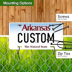 Custom Arkansas License Plate, Personalized License