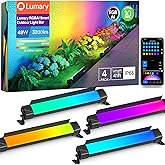 Lumary Smart Outdoor Led Light Bar, RGBAIWW Color Changing Wall Washer Lights, IP65 Backyard Ambient Floodlights Landscape Lighting for Room/Garden/Halloween/Christmas, APP&Voice Control, 4 Pack