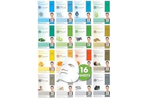 DERMAL Made in Korea Facial Mask – 20+ Years of Trusted K-Beauty, Premium Quality vs. Generic Chinese Masks, Best Value Sheet Mask for Daily Skincare – 16 Combo Pack A