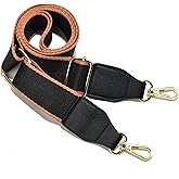 Purse Strap Wide Replacement Crossbody Bag Straps, 1.5" Canvas Handbag Shoulder Strap, Adjustable Tote Belt（Gold Hardware