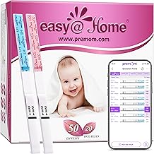 Easy@Home 50 Ovulation Test Strips and 20 Pregnancy Test Strips Combo Kit, (50 LH + 20 HCG)-Package May Vary