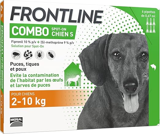 Frontline Combo Chien Anti Puces Et Anti Tiques Pour Chien 2 10kg 6 Pipettes Amazon Fr Animalerie