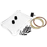 The Beadsmith Wig-A-Ma-Jig Beginner Kit - Includes 3 x 4 Inch Clear Plastic Jig, 20 Plastic Pegs, Copper and Silver Craft Wire, 2 Yds Each