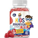 Sugar-Free Magnesium Gummies for Kids & Teens - 500mg Calm Magnesium Citrate - Chewable Magnesium Gummy Supplement for Sleep, Mood & Muscle Support - Citrato de Magnesio para Niños - 60 Days Supply