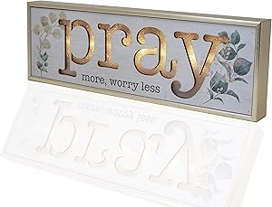 Premier Home Imports Christian Wall Art Pray More Worry Less Light Up Box Sign-Inspirational Wall Decor-Scripture Wall Decor-Religious Home Decor-Bible Verses Wall Decor - 4