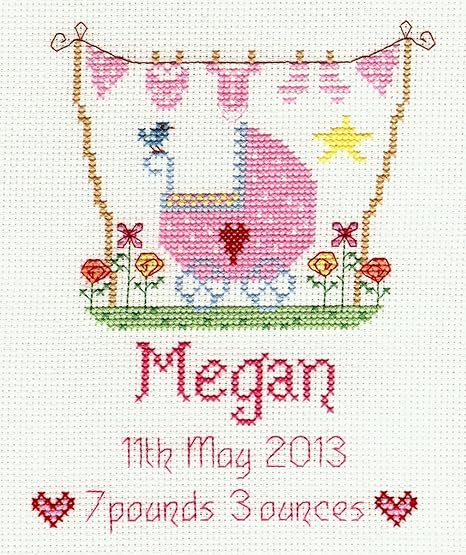 baby girl counted cross stitch kits