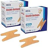 Flexible Fabric Bandages - Flex Fabric Adhesive Bandages Knuckle Bandages for Finger Care and to Protect Wounds from Infectio
