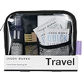 Jason Markk Travel Shoe Cleaning Kit, Shoe Cleaner, 5-Piece Set, Travel Size Sneaker Care, Ideal for Footwear, Safe on Leathe