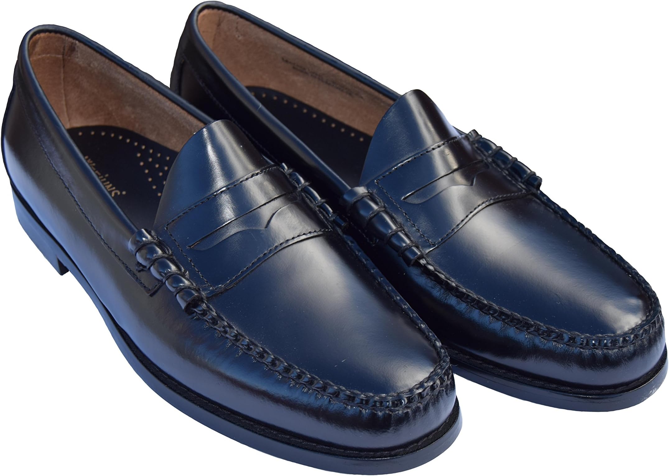 Bass Weejun Black Larson Penny Loafers Sizes 7-11 Available