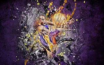 Tallenge Kobe Bryant La Lakers Purple Gold Nba Basketball Great Poster Small Poster Paper 12 X 17 Inches Multicolour Amazon In Home Kitchen