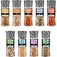 Soeos Spice Seasoning Set of 9 Individual Spice Grinder, Pure and Fresh BBQ Seasoning, Grilling, Pepper Grinder.