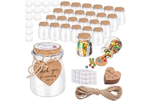 AIXIANG 30 Set 3.5 oz Glass Jars with Cork Lid & Airtight Seal - Rustic Wedding Favors, Baby Shower Gifts, Candy & Spice Stor
