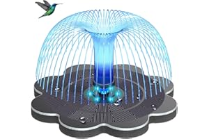 GAIZERL Solar Fountain Flower Shape with Lights