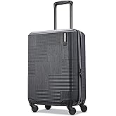 American Tourister Stratum XLT Expandable Hardside Luggage with Spinner Wheels, Jet Black, Carry-On 21-Inch