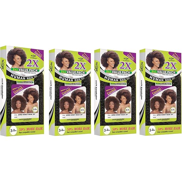 Amazon.com : Janet Collection Synthetic Noir 2X Afro Kinky Bulk 24