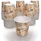 Sheriffdrink 4 oz paper cups for coffee tea and water - decorated paper cups