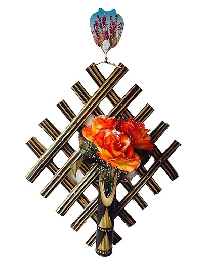 First Smart Deal Handicraft Wood Bamboo Knot Hanging Flower Vase - Pack of 4