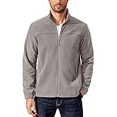 COOFANDY Men's Polar Fleece Jacket Lightweight Full Zip Jackets Outdoor Hiking Casual Soft Warm Coat With Pockets