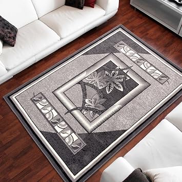 Tapiso Designer Teppich Wohnzimmer Teppich Schon Muster In Grau