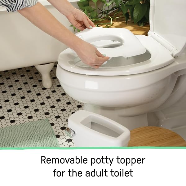 SUMMER INFANT BY INGENUITY MY SIZE POTTY PRO IN WHITE, TODDLER POTTY TRAINING TOILET, LIFELIKE FLUSHING SOUND, FOR AGES 18 MONTHS+, UP TO 50 POUNDS