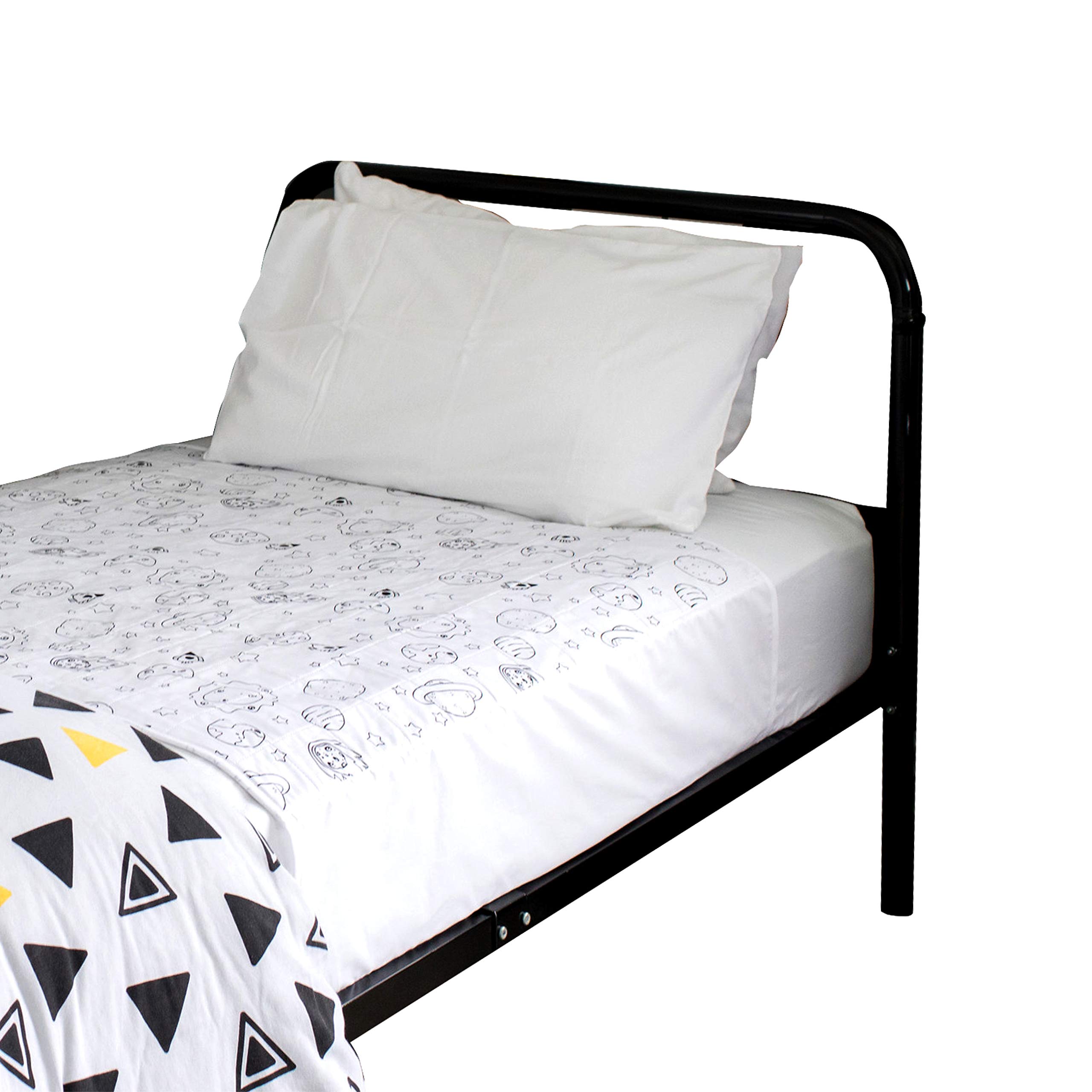 BROLLY Sheet - Bed Pad - with Wings - Single Bed Pad - 100% Cotton Sleep Surface - Space Pattern - Size: 95 X 95cm