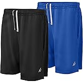 NY Threads Mens Athletic Shorts 2 Pack Quick Dry Lightweight Running Workout Gym Shorts with Pockets