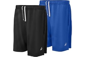 NY Threads Men's Athletic Shorts with Pockets, Basketball, Running and Gym Shorts, Lightweight and Quick Dry Workout Shorts
