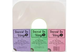 100 LP Vinyl Record Inner Sleeves Heavy Stock Ivory White Paper Rounded Corners Protective 33 RPM 12" Record Sleeves 80 GSM Covers Provide Your LP Collection with the Proper Protection Invest In Vinyl