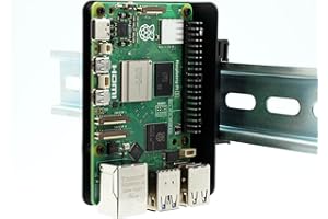 KKSB CASES KKSB DIN Rail Clip Mount Bracket for Raspberry Pi - Compatible with Raspberry Pi 5, 4B, 3B and Other SBCs with The Same Screw Hole Pattern - Multiple Clip Mounting Positions