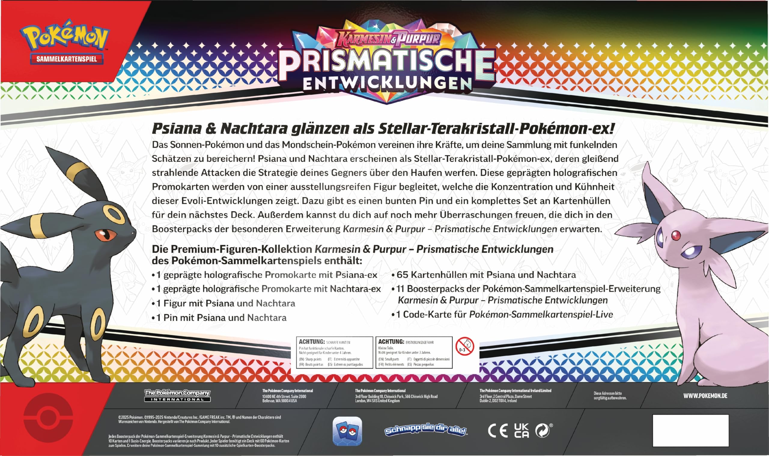 Pokémon-Sammelkartenspiel: Premium-Figuren-Kollektion Karmesin & Purpur – Prismatische Entwicklungen (2 geprägte holografische Promokarten, 11 Boosterpacks & mehr) 6