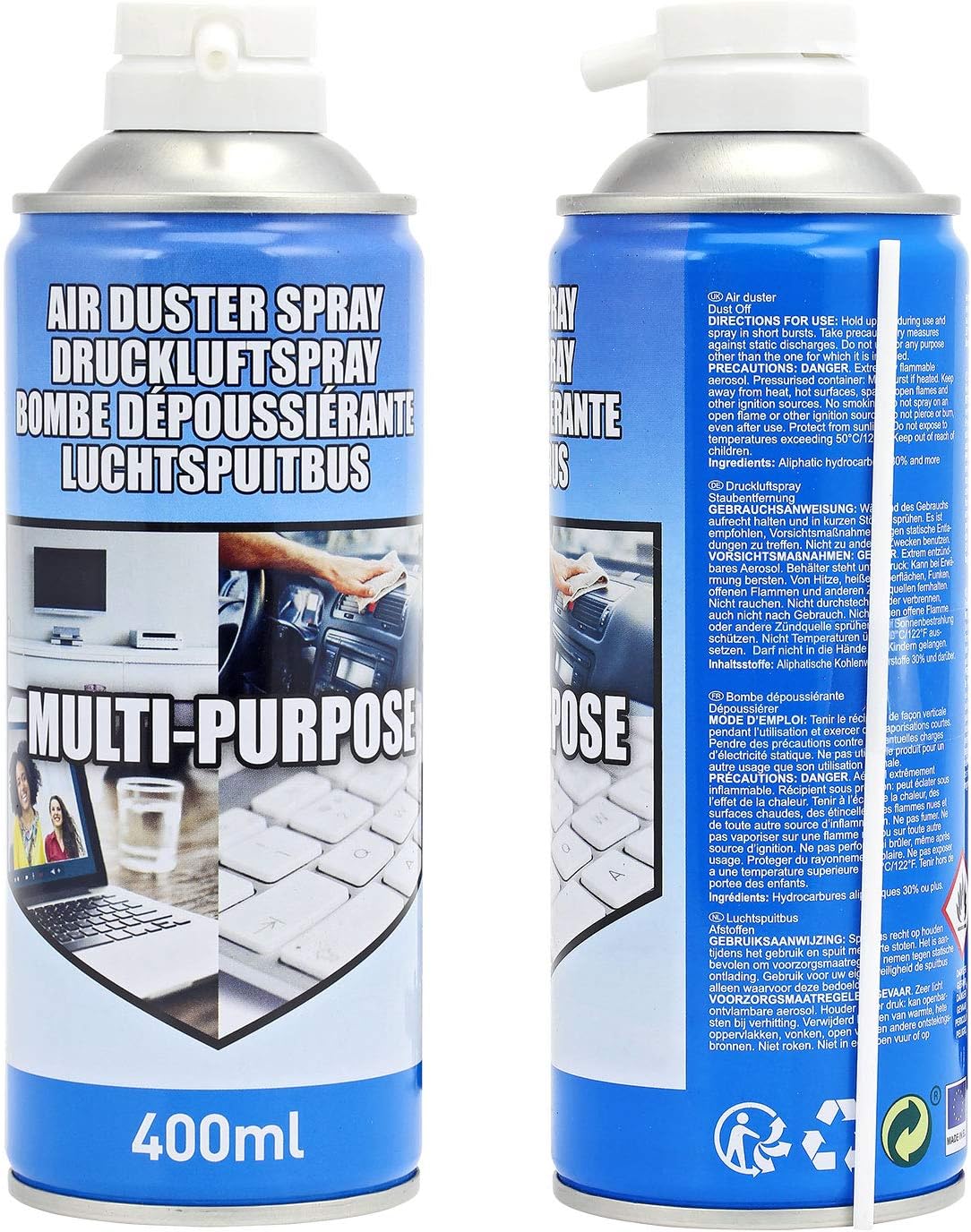 400ml Compressed Air Can Duster Spray Multi Purpose Can Cleaner Clean