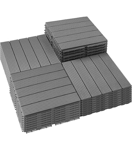 Amazon.com: EchoDeck Interlocking Deck Tiles,9 Pack Patio Tiles